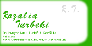 rozalia turbeki business card