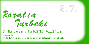 rozalia turbeki business card